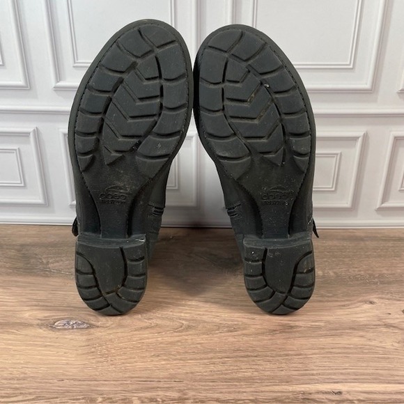 ABEO Verity Leather Combat/Moto Boots Lace Up Buckle Accent EUC Gray Size 9.5N - Picture 15 of 16